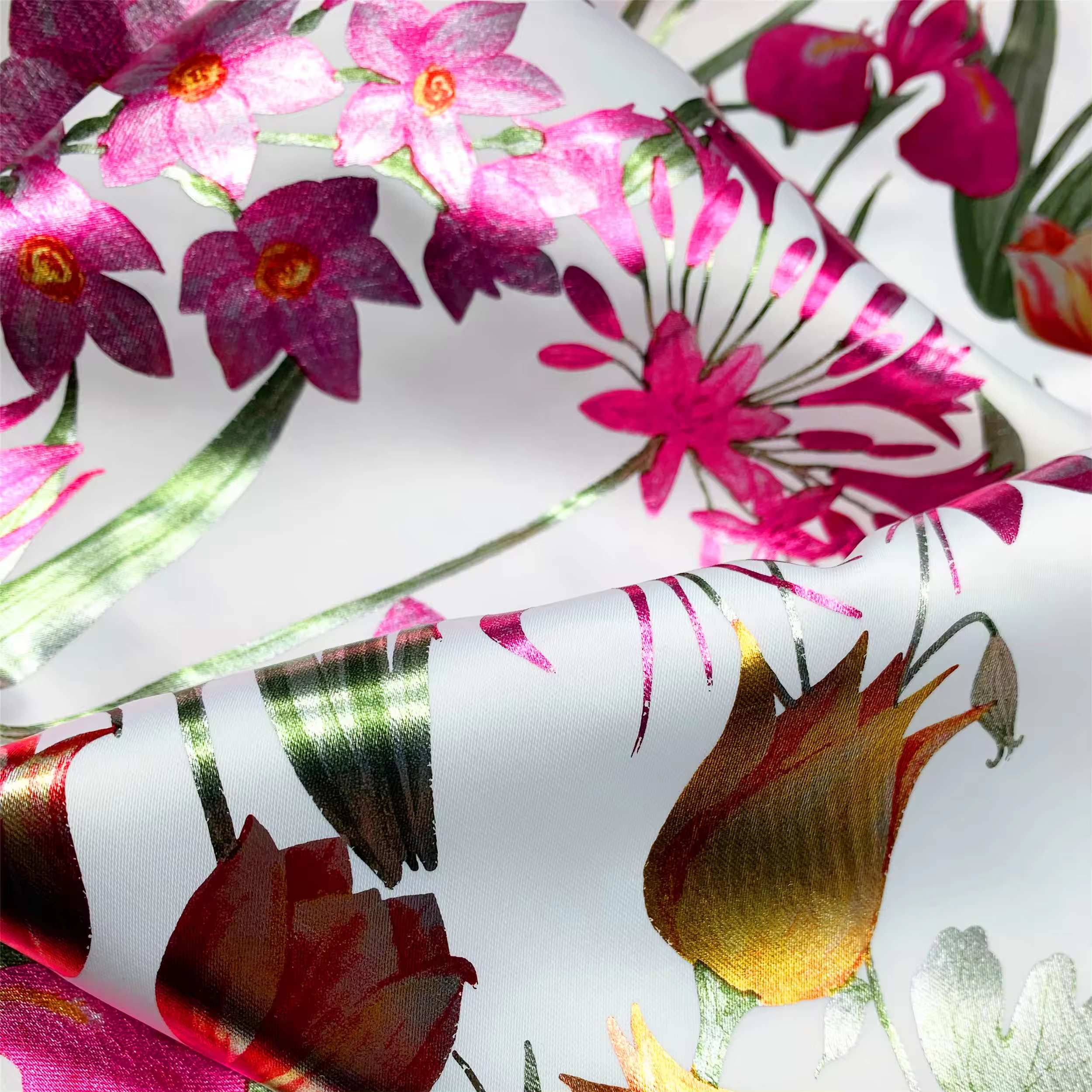 Gold Foil Stamping Polyester Fabric