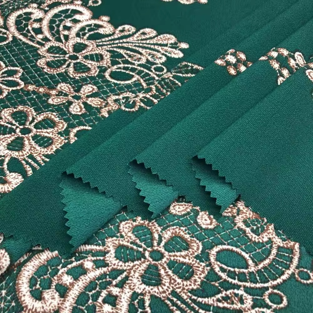 4 way Spandex Printed Crepe Fabric